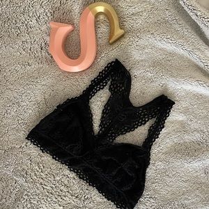 Aerie Racerback Lace Bralette - Black